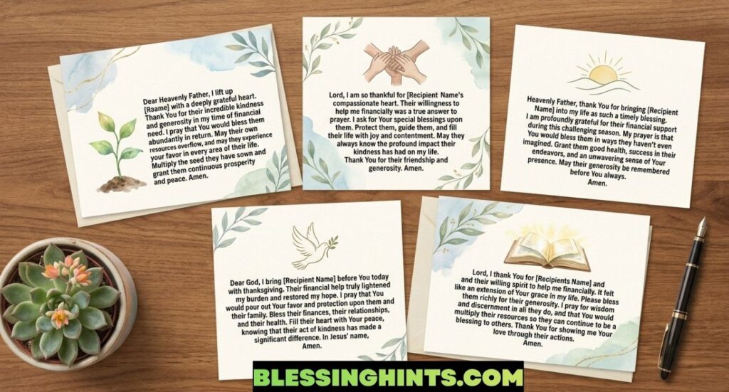 Appreciation Prayer Messages to Someone Who Helped You Financially