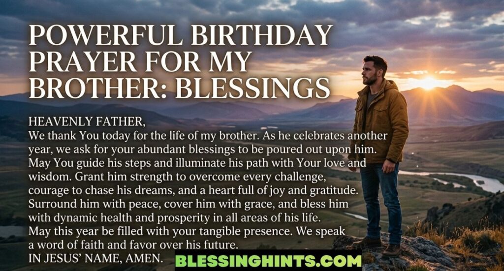 Powerful Birthday Prayer for My Brother