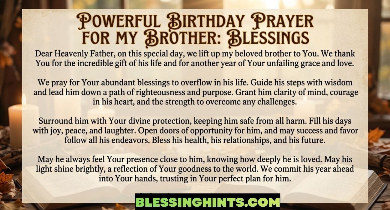 Powerful Birthday Prayer for My Brother